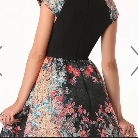 Bebe designer Jacquard tapestry floral dress - Picture 5 of 15